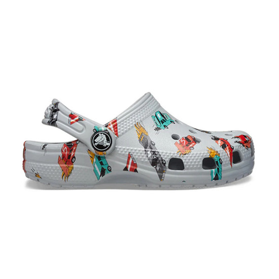 Crocs Toddler Classic Race Cars Graphic Clog